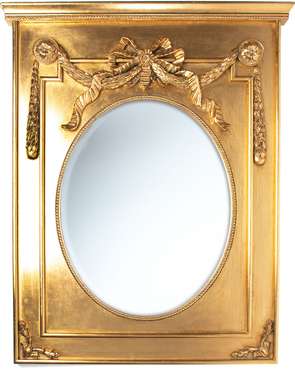 Зеркало настенное золотого цвета