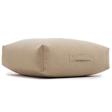 Пуф-подушка XL из натурального хлопка бежевого цвета