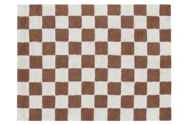Ковер Шахматы 120х160 молочно-коричневого цвета 