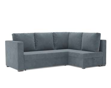 Угловой диван-кровать Мансберг серо-синего цвета