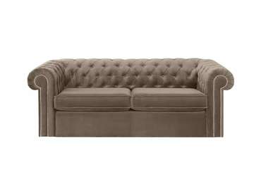 Диван-кровать Chesterfield коричневого цвета