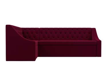 Угловой диван-кровать Мерлин бордового цвета левый угол