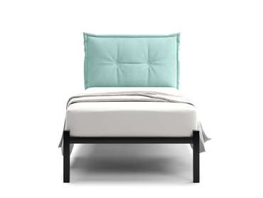 Кровать Лофт Cedrino 90х200 бирюзового цвета без подъемного механизма
