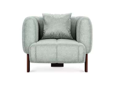 Кресло Cassis светло-зеленого цвета с коричневыми ножками