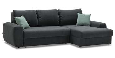 Угловой диван-кровать Коста темно-серого цвета