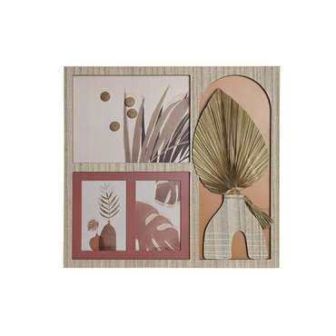 Фоторамка 43 x 1,2 x 40 cm Натуральный Разноцветный Деревянный MDF Boho