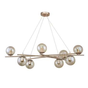 Подвесная люстра Balance 1119/8S Gold (стекло, цвет янтарный)