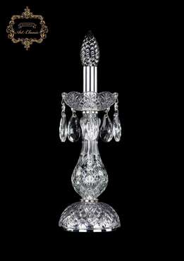 Хрустальная настольная лампа с подвесками Art Classic Универсальная 12.00.1-28.Cr.Sp подсвечник