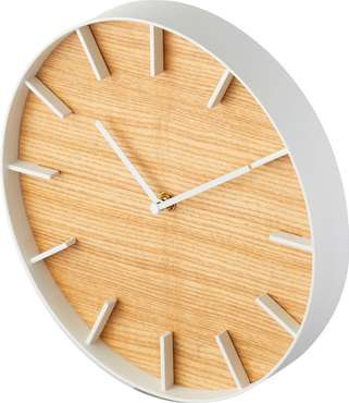 Настенные часы Rin бело-коричневого цвета
