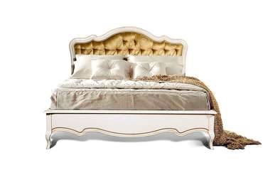 Кровать Трио 180х200 бело-золотистого цвета