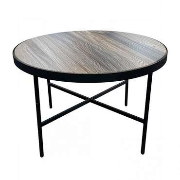 Стол журнальный МеталлАрт М011 коричнево-черного цвета