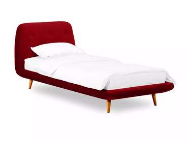 Кровать Loa 90х200 бордового цвета