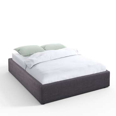 Кровать с реечным дном и ящиком внутри Papilla 140x190 серого цвета