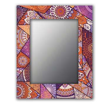 Настенное зеркало Сиреневый калейдоскоп 50х65 сиреневого цвета