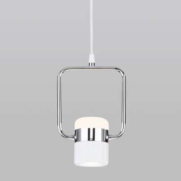 Подвесной светодиодный светильник 50165/1 LED хром/белый Oskar