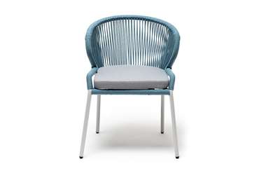 Плетеный стул Милан серо-бирюзового цвета