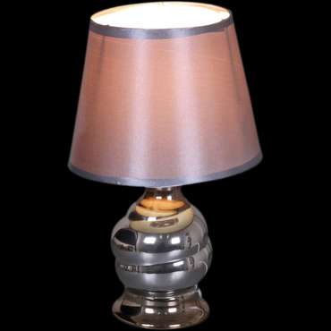 Настольная лампа 16202-0.7-01E (ткань, цвет серебро)