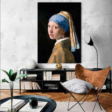 Картина на холсте Девушка с жемчужной сережкой, Веббер 50х70 см