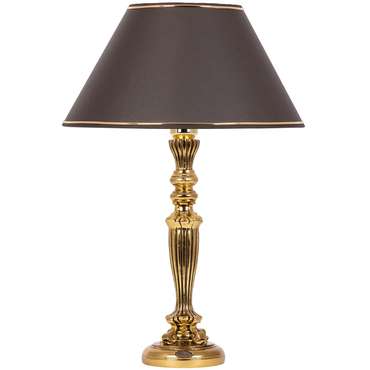 Настольная лампа Богемия с коричневым абажуром
