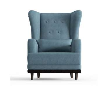 Кресло Лорд в обивке из велюра светло-синего цвета