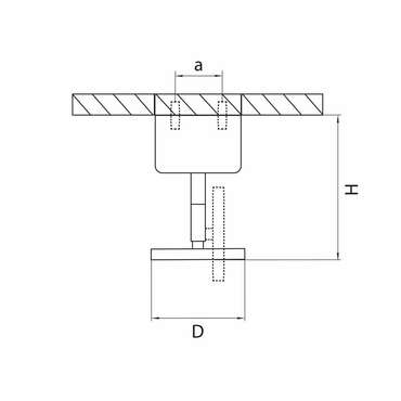 Потолочное крепление RULLO для светильников 21443Х/21448X  БЕЛЫЙ