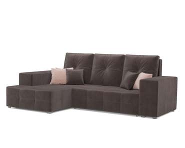Угловой диван-кровать Монреаль коричневого цвета левый угол