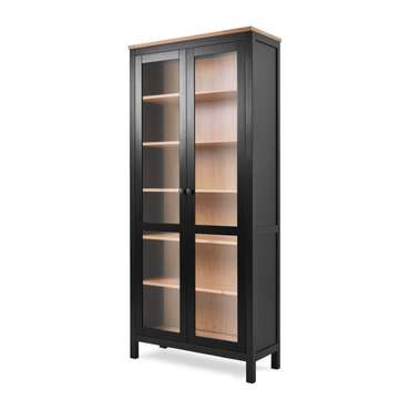 Книжный шкаф Кымор черно-коричневого цвета
