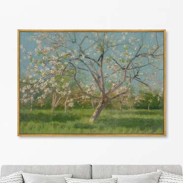 Репродукция картины на холсте Study of Blooming Trees in an Orchard, 1900г.