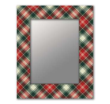 Настенное зеркало Шотландия-1 50х65 красного цвета