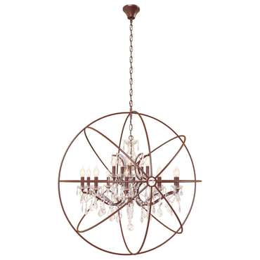 Большая люстра Foucaults Orb Crystal Loft1897/15 (металл, цвет коричневый)