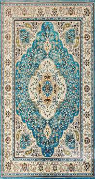 Ковер Silk loretto 80x150 бежево-бирюзового цвета