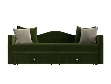 Прямой диван-кровать Дориан зеленого цвета