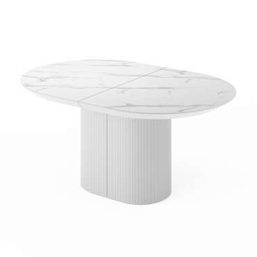 Раздвижной обеденный стол Гиртаб S со столешницей цвета белый мрамор