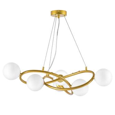 Люстра GLOBO 6х6W (led) G9 ЗОЛОТО/БЕЛЫЙ