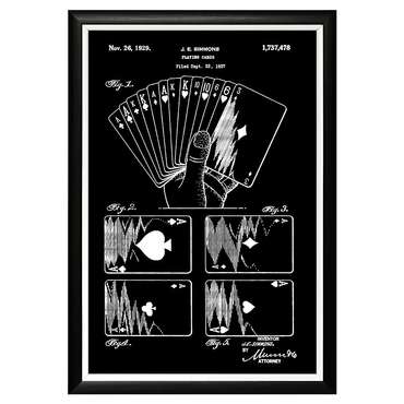 Арт-постер Патент на дизайн игральных карт 1929