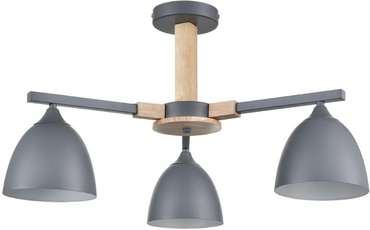 Потолочная люстра на штанге Lumion Colange 8096/3C серый/серый металл, дерево/металл Е27 3*60W 220V
