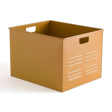 Металлический ящик для хранения Hiba желтого цвета