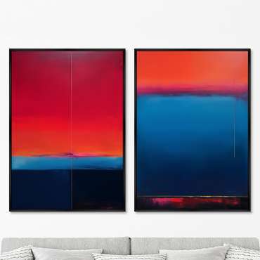 Набор из двух репродукций картин Landscape Collection, Color eclipse, 2024г.