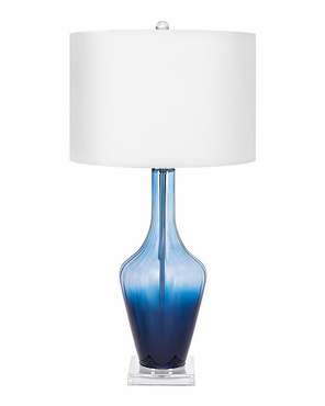 Настольная лампа Одри бело-синего цвета