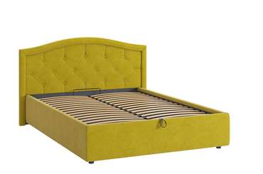 Кровать Верона 2 140х200 желто-зеленого цвета с подъемным механизмом 