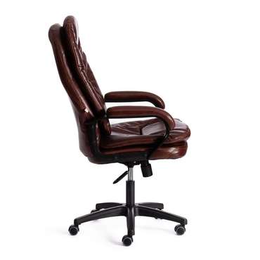 Кресло офисное Comfort коричневого цвета (экокожак)