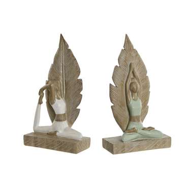 Декоративная фигура Белый Зеленый Scandi 15,5 x 7,5 x 26,5 cm (2 штук)