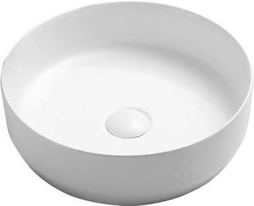 Раковина накладная Ceramica Nova Element белого цвета круглая 39 см