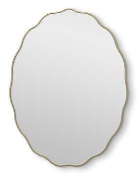 Настенное зеркало Fancy Oval 60х80 золотого цвета