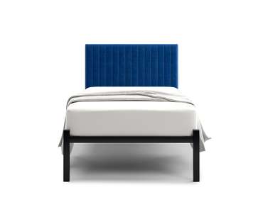 Кровать Лофт Mellisa Steccato 90х200 темно-синего цвета без подъемного механизма