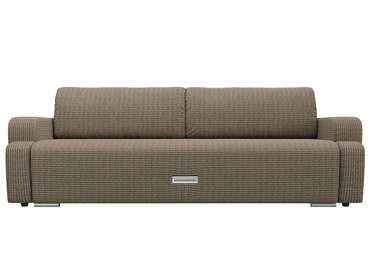 Прямой диван-кровать Ника коричневого цвета