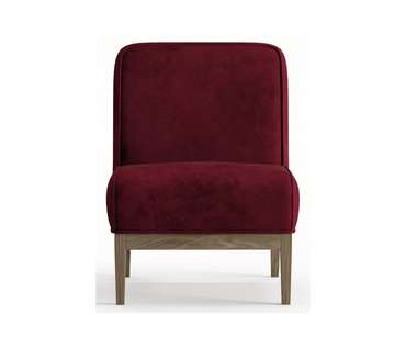 Кресло из велюра Арагорн бордового цвета