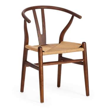 Стул с подлокотниками Thonet коричневого цвета