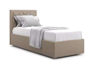 Кровать Premium Milana 3 90х200 коричневого цвета с подъемным механизмом
