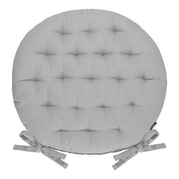 Круглая подушка на стул Essential 40х40 серого цвета